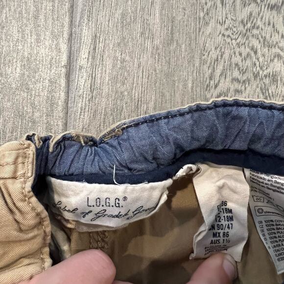 H&M LOGG Tan Khaki Chino Dress Pants Size 12-18 Months - Picture 2 of 2